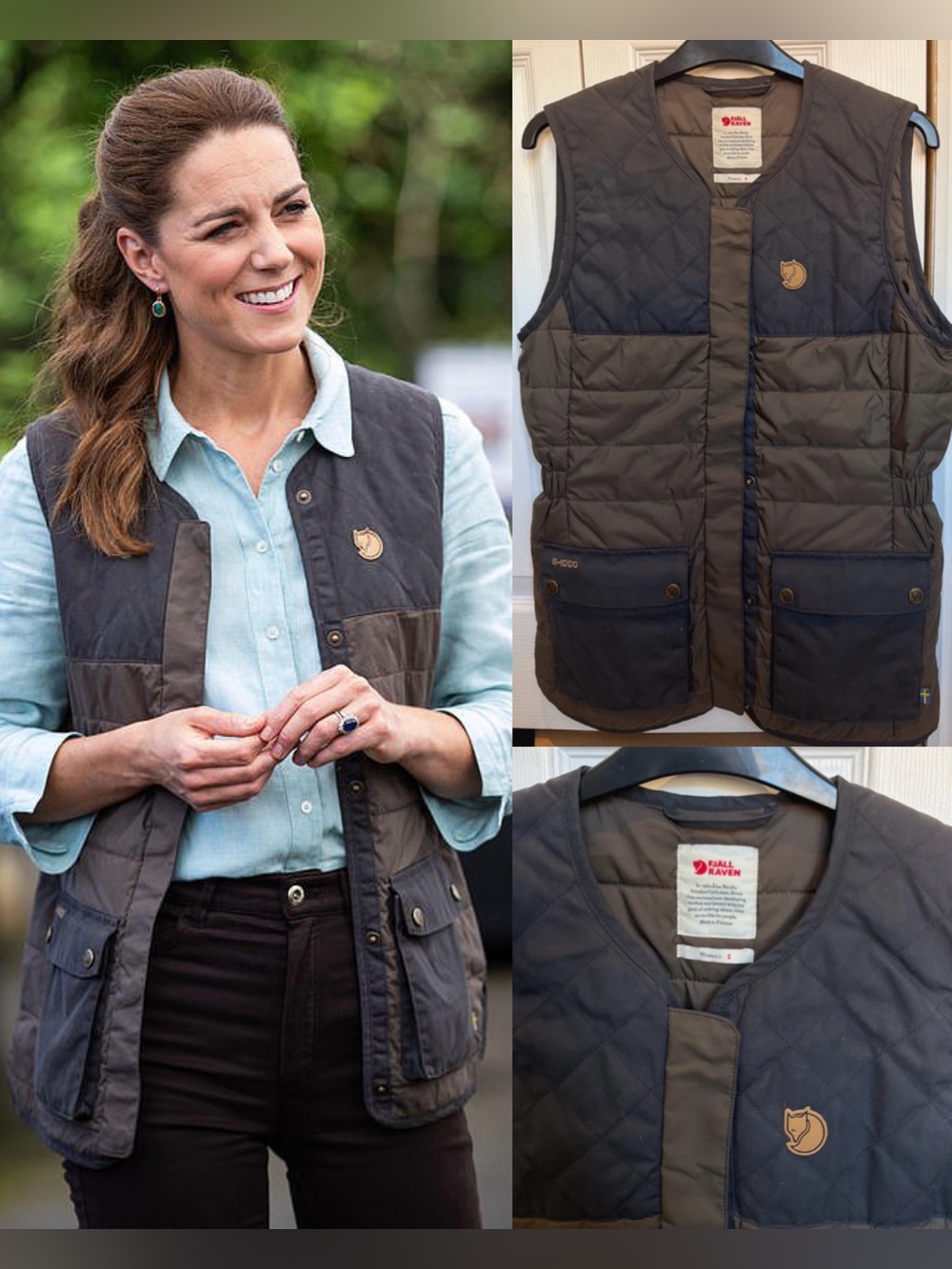 Sörmland Padded Vest in Dark Olive by Fjallraven - ASO Kate Middleton - small